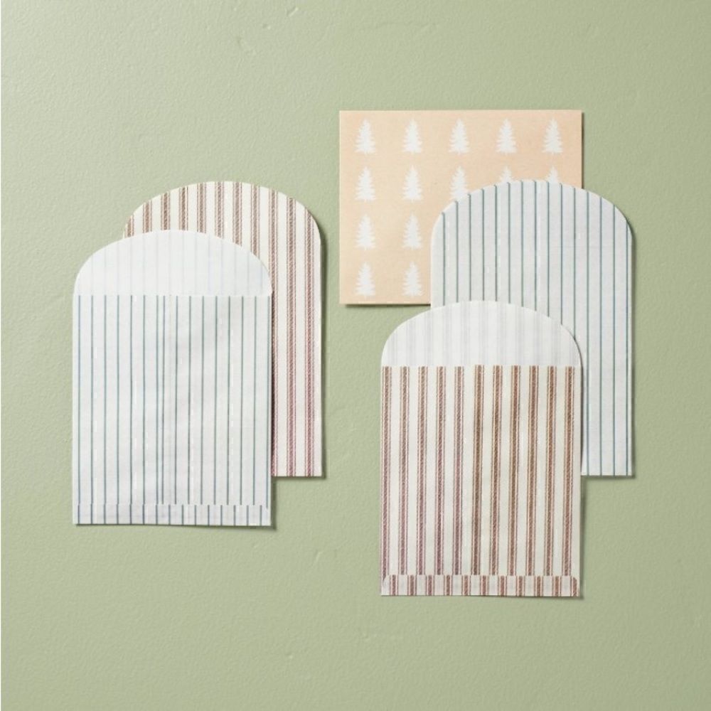 Hearth & Hand Food Festive Pine Tree and Stripes Food Treat Gifting Bags
